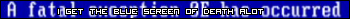 blue screen of death